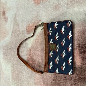 Dooney & Bourke Navy and Tan Wristlet